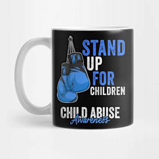 Child Abuse Prevention Awareness Month Blue Ribbon gift idea Mug